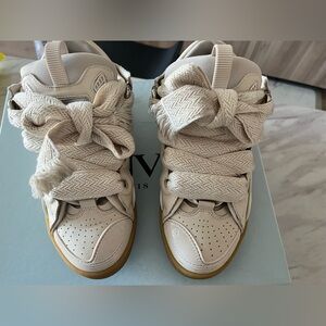 Lanvin curb leather sneakers